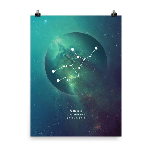 Zodiac Constellations Print (Virgo)